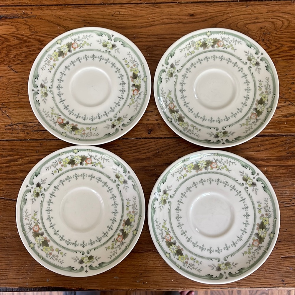 4 Royal Doulton Provençal Saucers